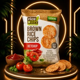 RiceUp! ketchup ízű barna rizs chips 60g