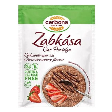 Cerbona csokoládé-eper zabkása