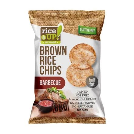 RiceUp! barbecue barna rizs chips 60g