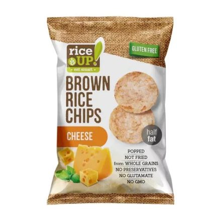 RiceUp! sajtos ízű barna rizs chips 60g