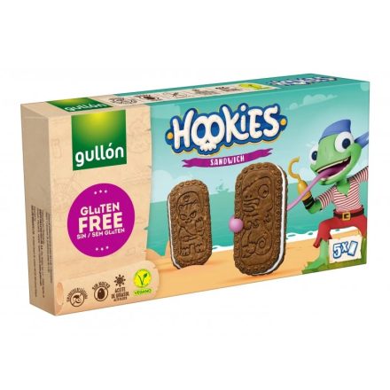 Gullón gluténmentes kakaós szendvicskeksz krém töltelékkel (Hookies) 230 g