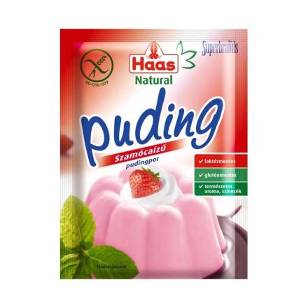 Haas Natural szamóca ízű pudingpor 40 g