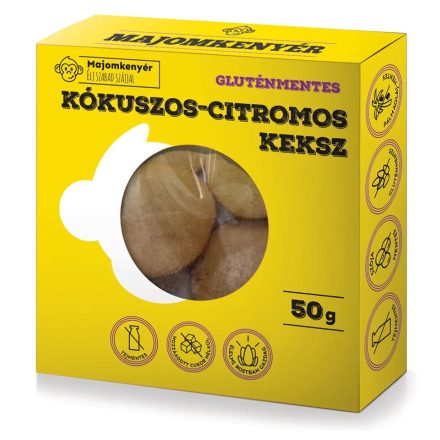 Majomkenyér kókuszos-citromos keksz 50 g