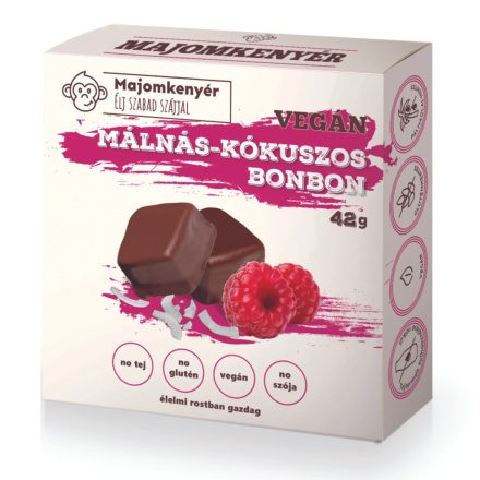 Majomkenyér vegán málnás-kókuszos bonbon 42 g