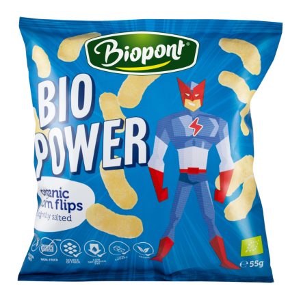 Biopont bio kukorica snack, enyhén sós 55g