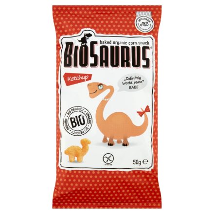 BioSaurus Babe kukorica snack, ketchup 50 g