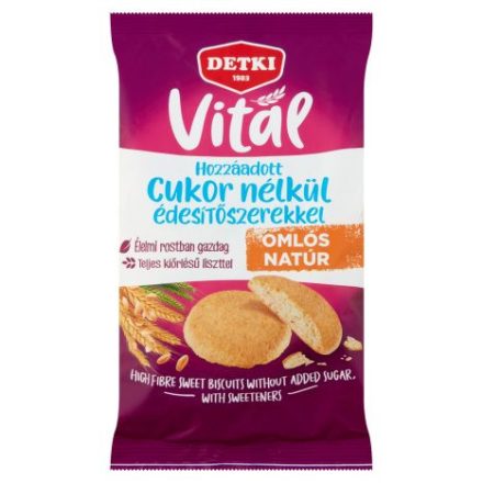 Detki vitál omlós keksz natúr 180g