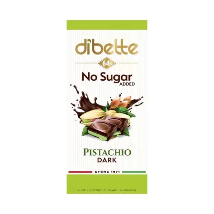 Dibette pisztácia ízű étcsoki  80g