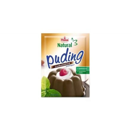 Haas Natural csokoládé ízű pudingpor 44g