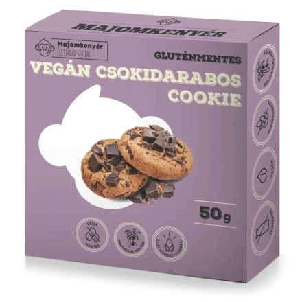 Majomkenyér vegán csokidarabos cookie  50 g 