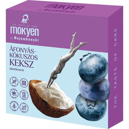 Mokyen áfonyás kókuszos keksz 50g