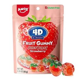 Amos 4D gumicukor eper 65g