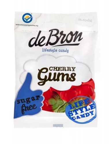 deBron cukorm. cseresznyés gumicukor 90g