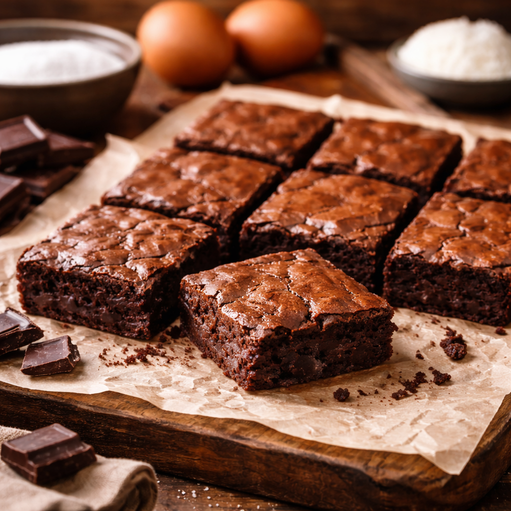 Csokis brownie kókuszlisztből 